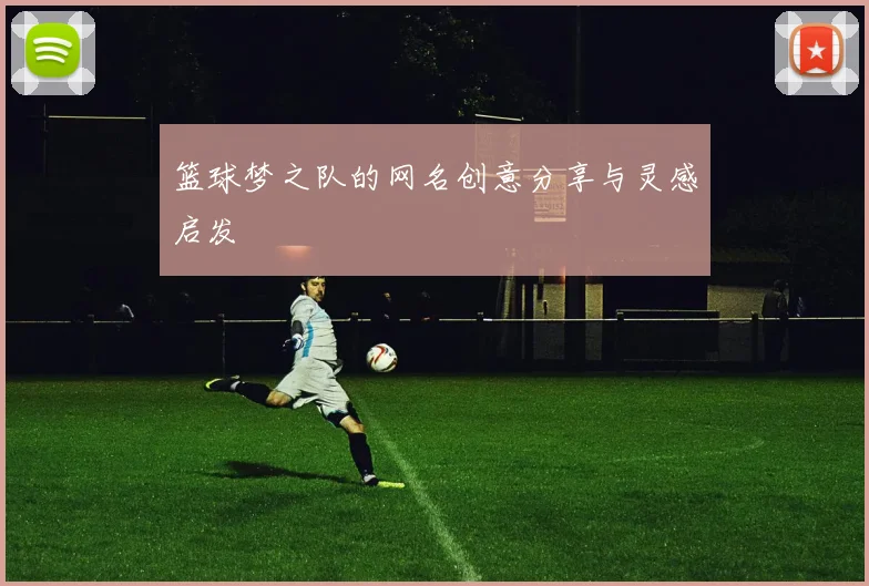篮球梦之队的网名创意分享与灵感启发
